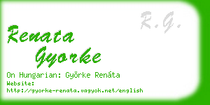 renata gyorke business card