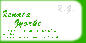 renata gyorke business card